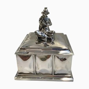 830S Silver Box with Figurine by Kay Bojesen