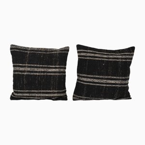 Federe Kilim Mid-Century marroni, anni '70, set di 2