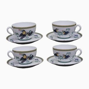 Toucans Tea Cups from Hermes, Set of 4