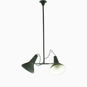 Industrial Pendant Lamp with Adjustable Shades, 1950s