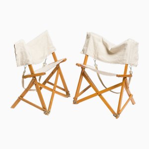 Praia Folding Chairs by Pier Giacomo Castiglioni for Simon Gavina, Set of 2