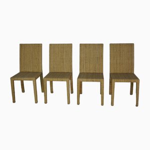 Art Deco Salon Chairs attributed to Jean Michel Frank & Adolphe Channels for International Ecart, France, Set of 4