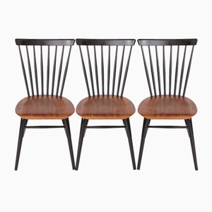 Spindle Back Chairs by Ilmari Tapiovaara for Edsby Verken, 1950s, Set of 3