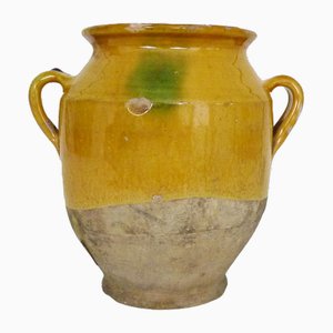 French Pot with Vernisse Yellow Confit, 1890s