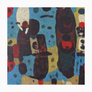 Willem Boon, Composición abstracta, siglo XX, óleo sobre lienzo