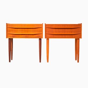 Comodini / tavolini in teak, Danimarca, anni '60, set di 2