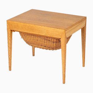 Side Table in Oak by Severin Hansen for Haslev, 1950s