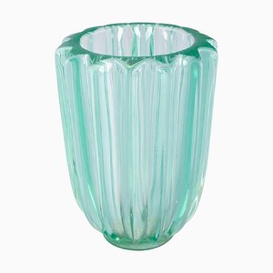 Vase Art Déco Vert Clair par Pierre Gire, 1940s