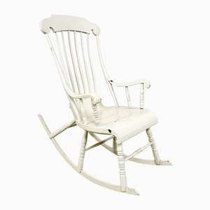 Swedish White Rocking Chair
