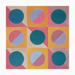 Natalia Roman, Miami Fifties Tiles, 2022, Acrylique sur Papier Aquarelle