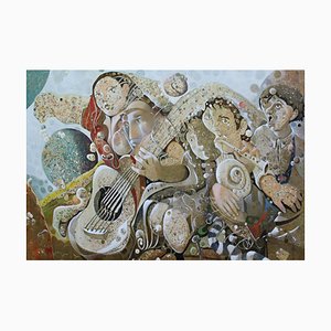 Pepe Hidalgo, Earth's Vibration, 2020, Acrylic on Canvas Diptych