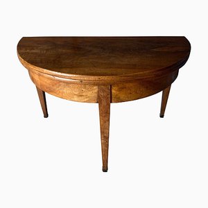 Half Moon Console in Walnut First Part of the Nineteenth Three System Feet