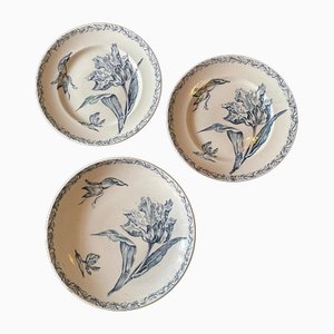 Plates from Kg Lunéville, 1890s, Set of 3