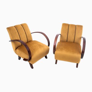 Set of Art Deco Armchairs by J. Halabala, Czech Republic, 1930, Set of 2