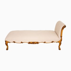 Antique French Gilt Wood Chaise Longue, 1960s