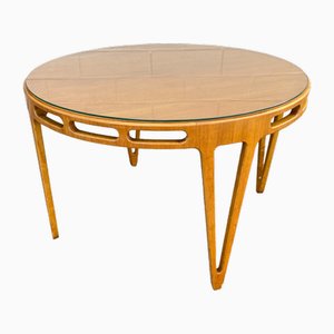 Round Table with Removable Glass Top by Carl-Axel Acking for Bodafors, Sweden, 1940s