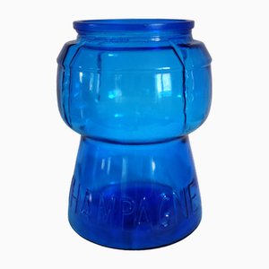 Vintage Champagne Bucket in Blue Glass, Tuscany, Italy