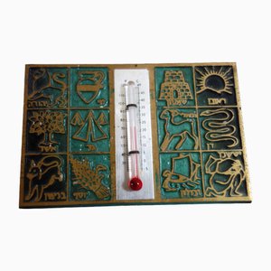 Thermometer mit Stammes-Symbolen von Dayagi, Israel, 1950er-1960er