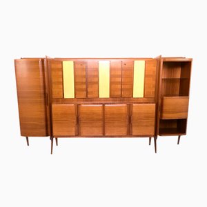 Large Vintage Cabinet with Parchment Panels by Gio Ponti, Italy