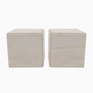 Italian Marble Side Tables, 1980s, Set of 2