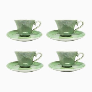Postmodern Coffee Cups and Saucers from Ćmielów Factory, Poland, 1960s, Set of 8