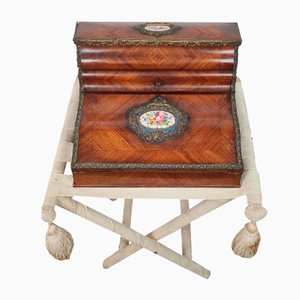 Napoleon III Travel Desk with Writing Accessories, 1860s, Set of 5