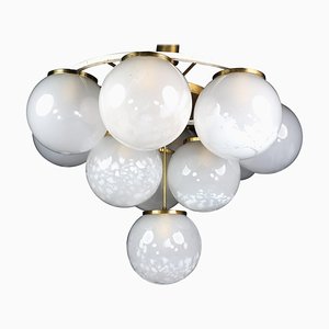 Mid-Century Modern Chandelier with Large Globes, Italy, 1960s