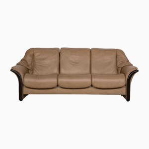 Beige Leather Eldorado Three-Seater Sofa from Stressless