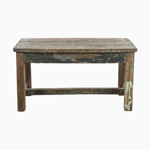 Mesa de madera patinada, años 40