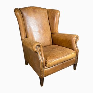 Vintage Wingback Armchair from Schaapsleeren