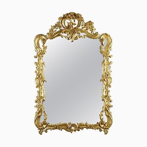 Grand Miroir Louis XV en Bois Doré, 1860s