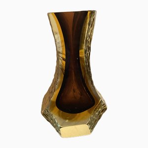 Polished Murano Glass Vase in the style of Flavio Poli