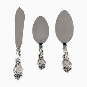 Rococo Style Danish Silver Serving Cutlery, 1940s, Set of 3