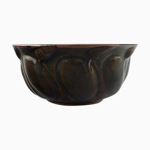 Organic Shape Stoneware Bowl by Axel Salto for Royal Copenhagen, 1958