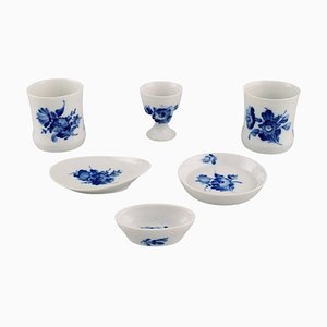 Porcelaine Tressée Fleur Bleue de Royal Copenhagen, 1960s, Set de 5