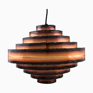 Ceiling Pendant in Flame-Cut Copper by Svend Aage Holm Sørensen, Denmark, 1970s