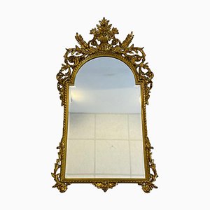 Antique Wood Gold-Coloured Mirror