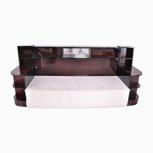 Sofá cama francés Art Déco de madera de palisandro, años 20