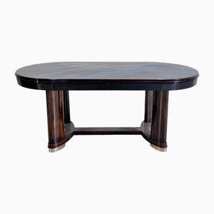 Art Deco Macassar Wood Oval Dining Table