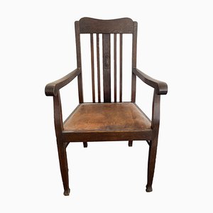 Vintage Chippendale Wood Armchair