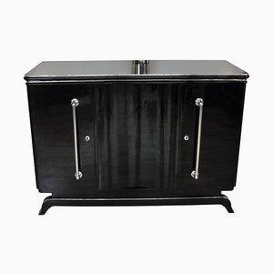 Large Art Deco Highboard with Chrome Handles