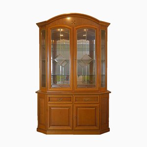 Wooden Vitrine with Floral Inlaid Work