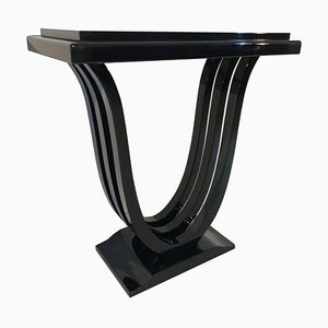 Art Deco Style High Gloss Black Console Table