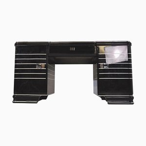 Art Deco Desk with Chrome Bars