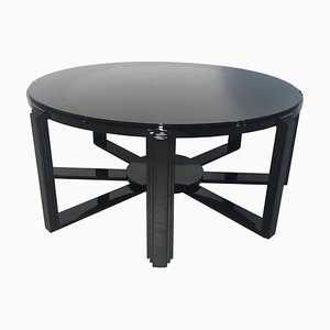 Art Deco Style Side Table in High Gloss Black