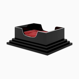 Small Art Deco Dog Bed with Piano Lacquer