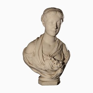 19th Century Female Bust in Marble