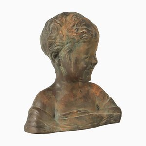 Busto di giovane in terracotta, Italia, XX secolo