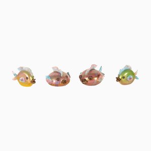 Murano Glass Fish Sculptures, Italy, 1980s, Set of 4