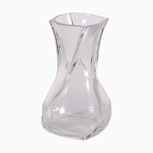 Crystal Serpentine Vase from Baccarat, France, 20th Century